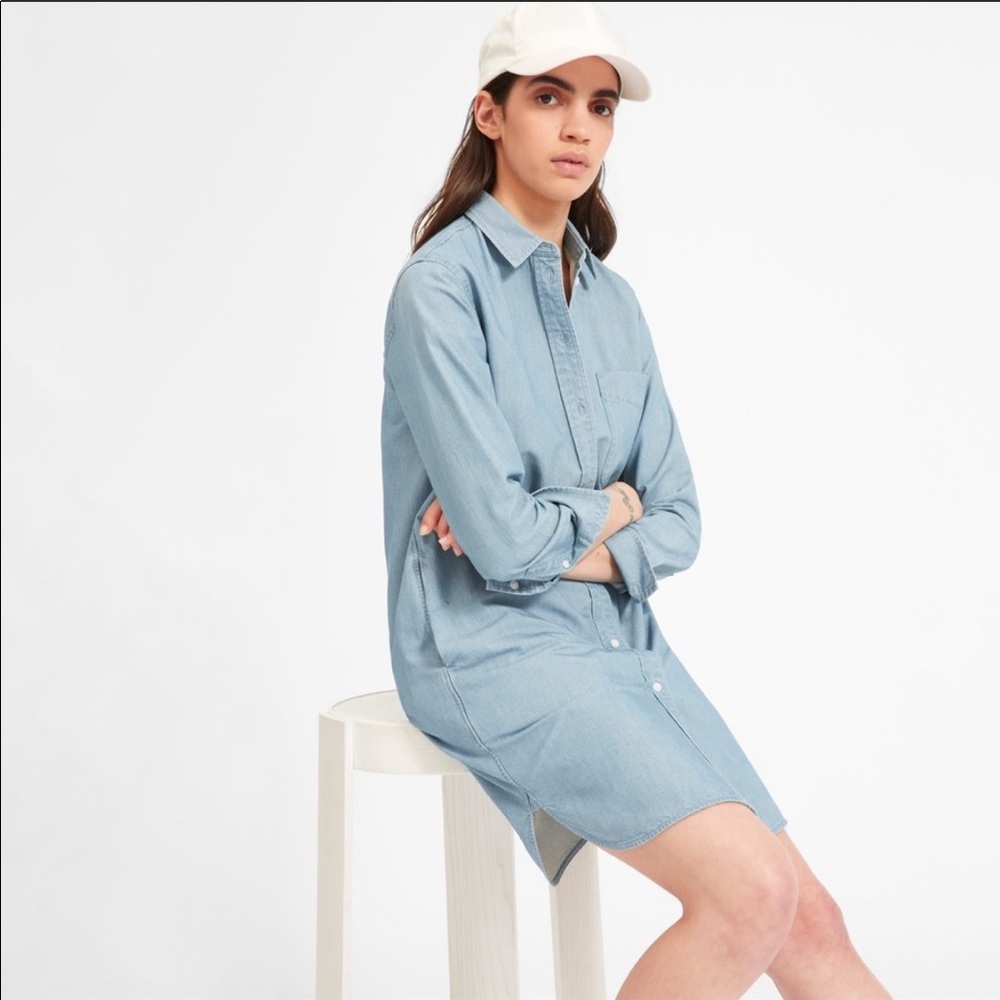 Sold Out Everlane Jean  Denim Shirtdress 8
